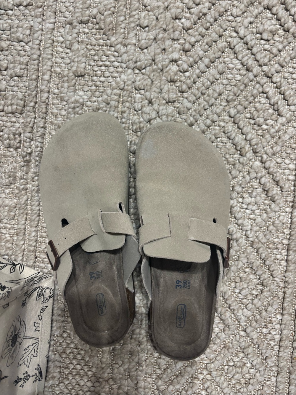 Birkenstock Taupe Suede Slip-On Clog with Buckle
